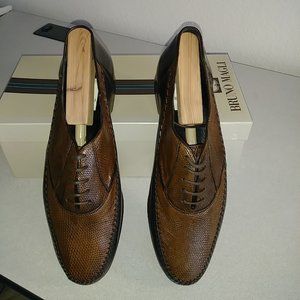 Vintage Bruno Magli Jethro, Iguana Skin, Brown, 9M, NEVER WORN!